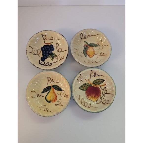Style Eyes Fruit Writing Collection Dipping Bowls - Set Of 4 - Picture 1 of 3